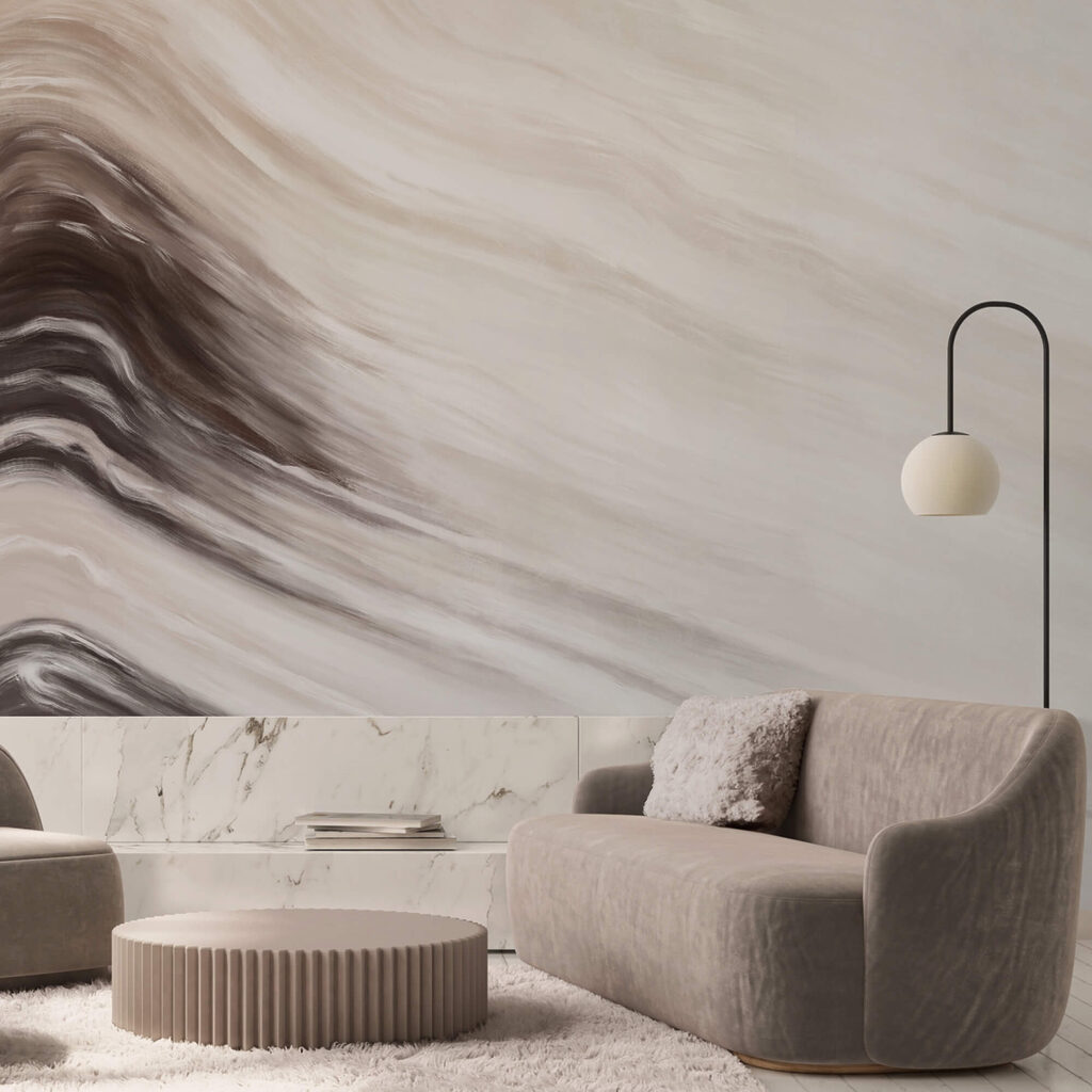 Abstraktné vlny v jemných odtieňoch