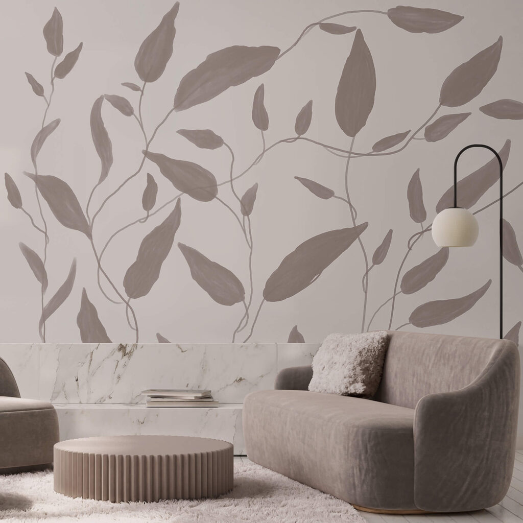 Kresba listov na bielom pozadí