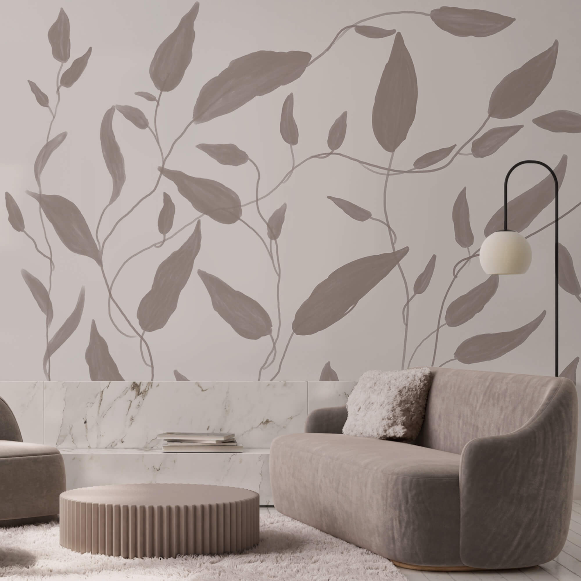 Kresba listov na bielom pozadí