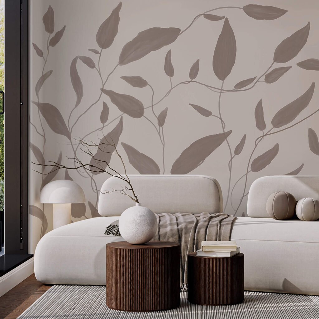 Kresba listov na bielom pozadí