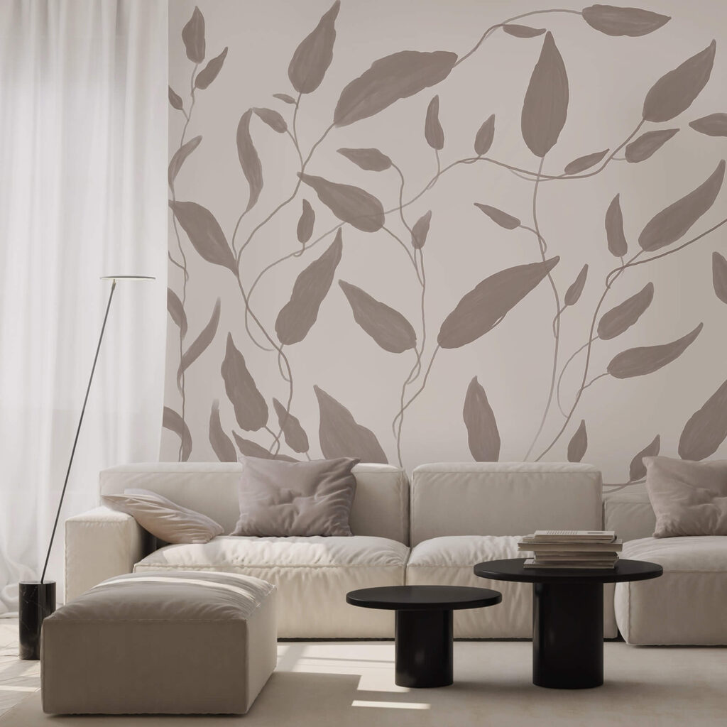 Kresba listov na bielom pozadí