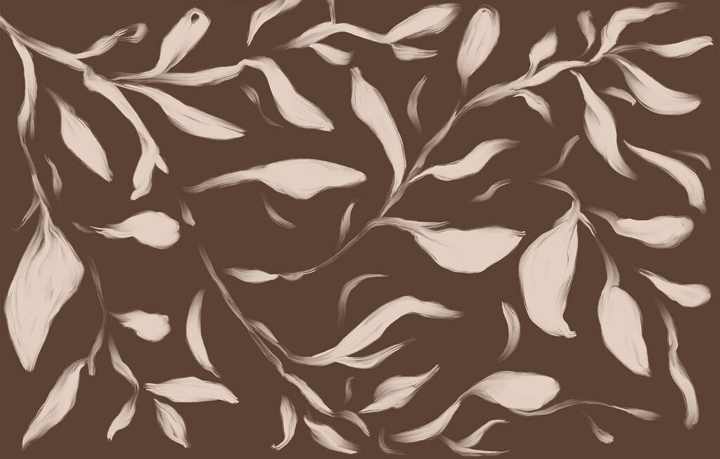 - Whispering leaves on a brown backdrop - Whispering leaves on a brown backdrop