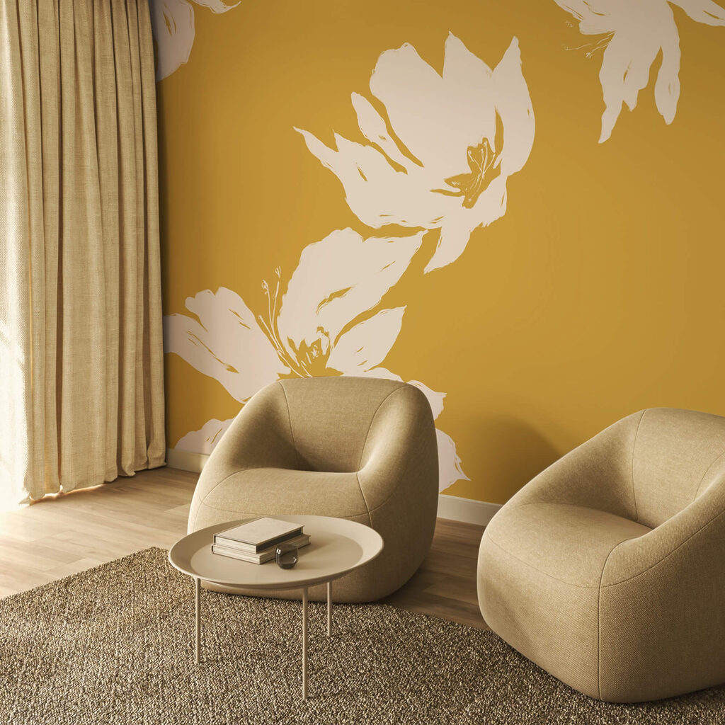 Kvetinový vzor na teplom pozadí Kvetinový vzor na teplom pozadí