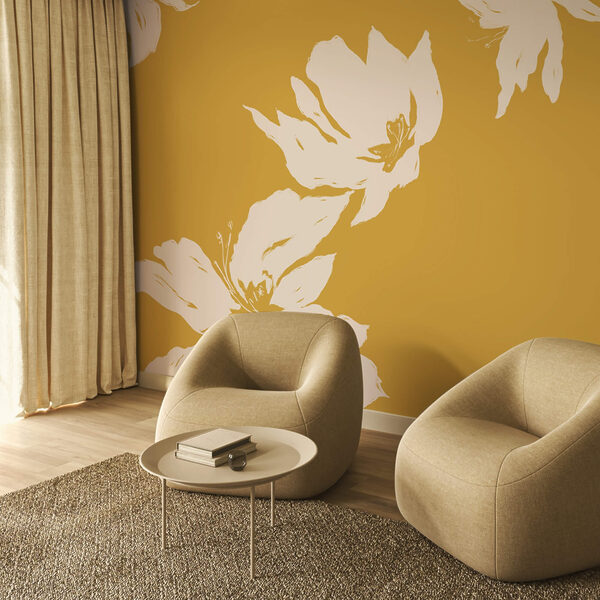 Kvetinový vzor na teplom pozadí Kvetinový vzor na teplom pozadí