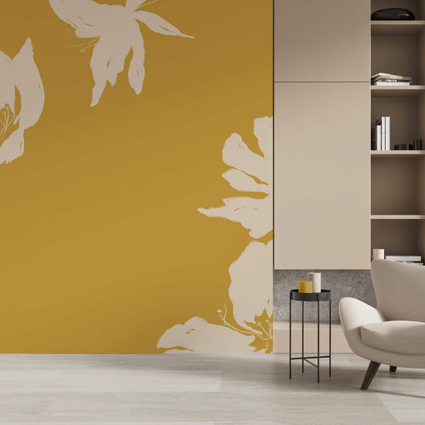 Kvetinový vzor na teplom pozadí Kvetinový vzor na teplom pozadí