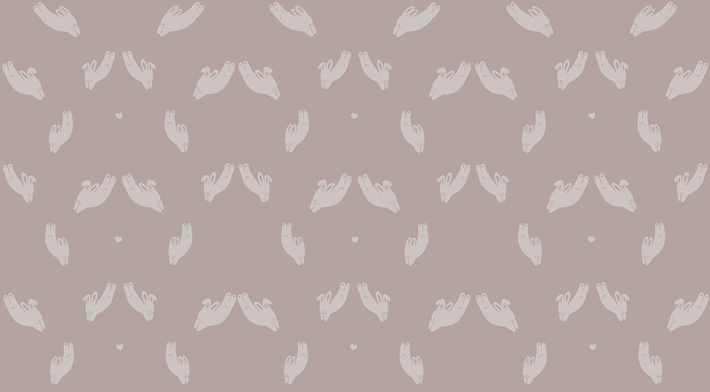 Pattern of rabbits on a gray background Pattern of rabbits on a gray background