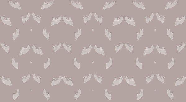 Pattern of rabbits on a gray background Pattern of rabbits on a gray background