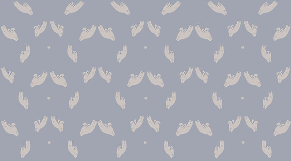 Pattern of hands on a blue background Pattern of hands on a blue background