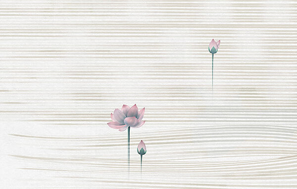 Serene blooms on gentle waves Serene blooms on gentle waves