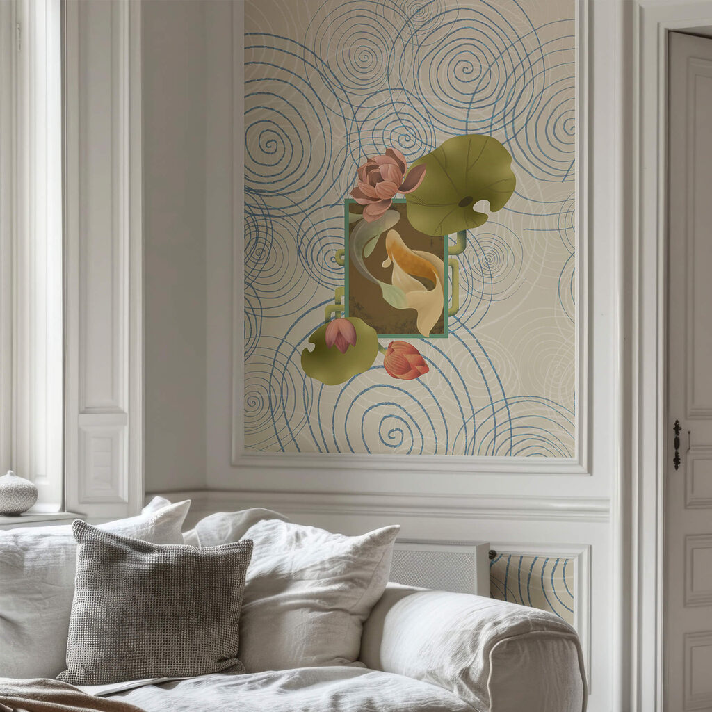 Vzor špirál a kvetov Vzor špirál a kvetov