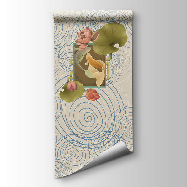 Pattern of spirals and flowers Pattern of spirals and flowers