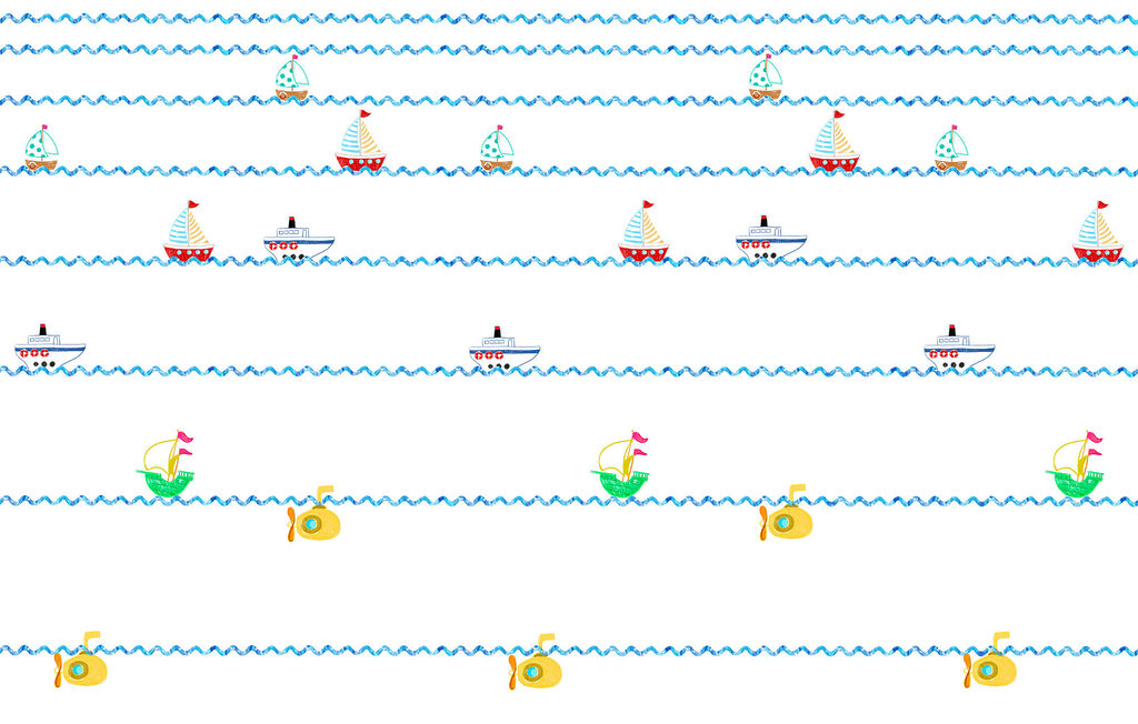 Pattern of boats and submarine Pattern of boats and submarine