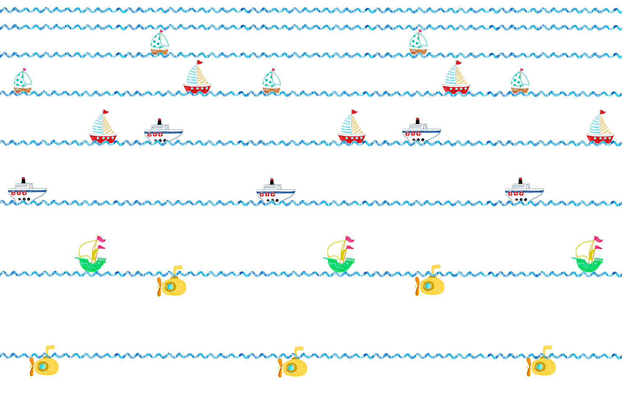 Pattern of boats and submarine Pattern of boats and submarine
