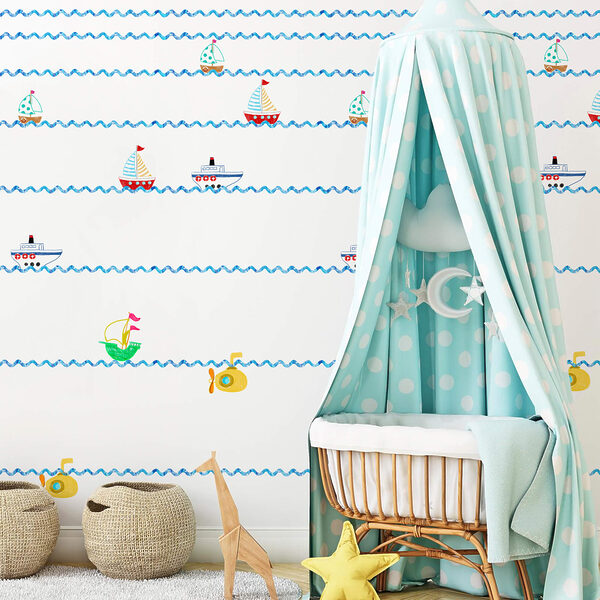 Fototapety Fototapety Vzor lodí a ponoriek (Katalógové číslo: t00531)