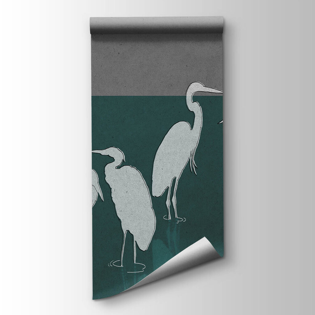 Group of birds standing in water Group of birds standing in water