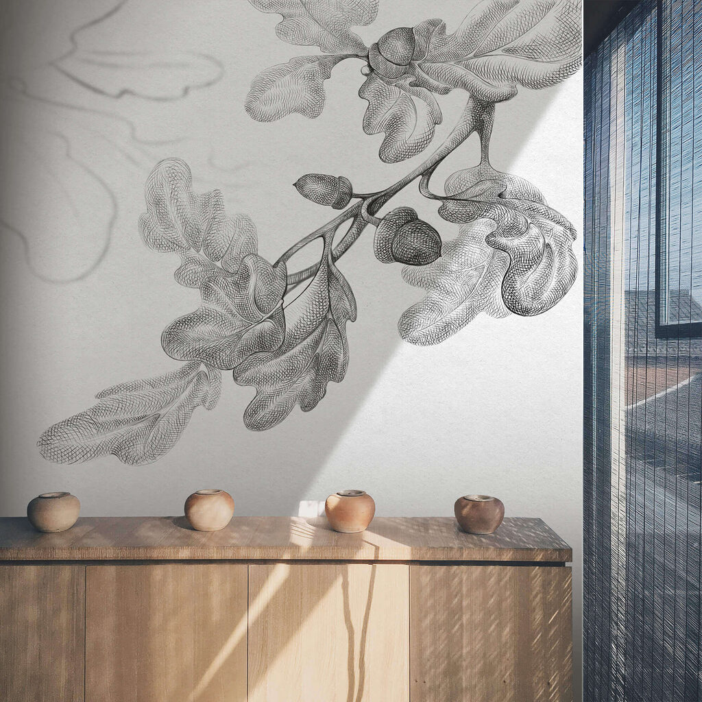 Kresba vetvy s listami Kresba vetvy s listami