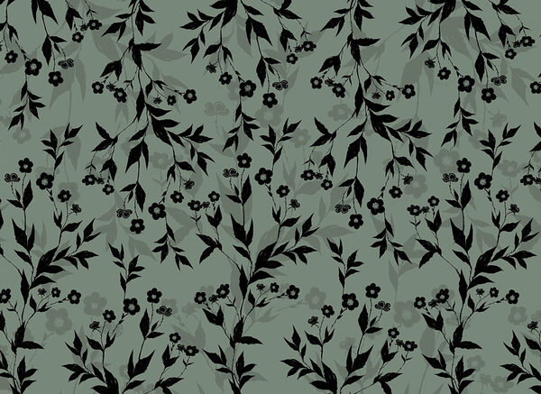 Black and white floral pattern Black and white floral pattern