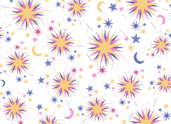 Pattern of stars and moon Pattern of stars and moon