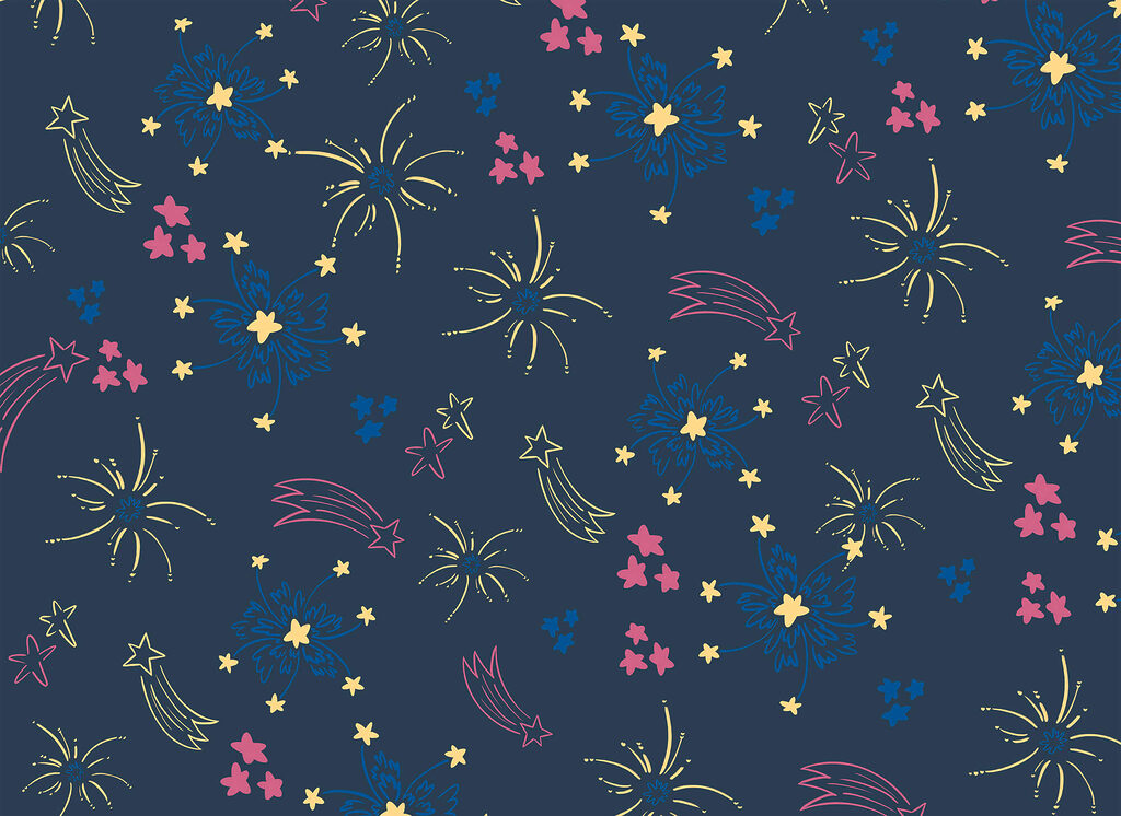 Pattern of fireworks and stars Pattern of fireworks and stars