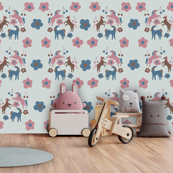 Vzor koní a kvetov Vzor koní a kvetov