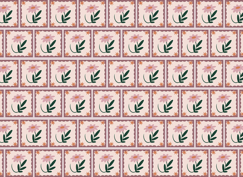 Pattern of flowers and leaves Pattern of flowers and leaves