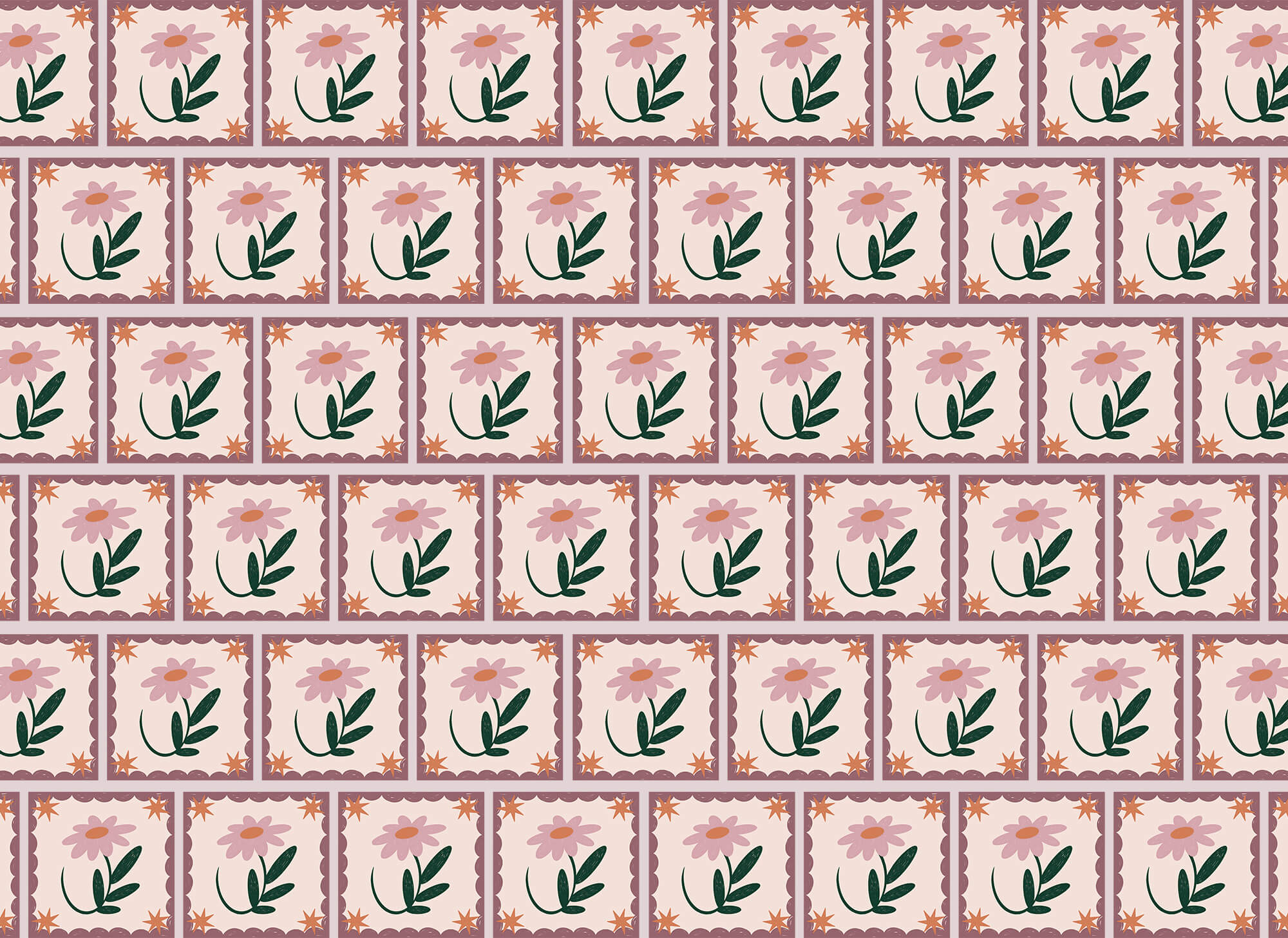 Pattern of flowers and leaves Pattern of flowers and leaves