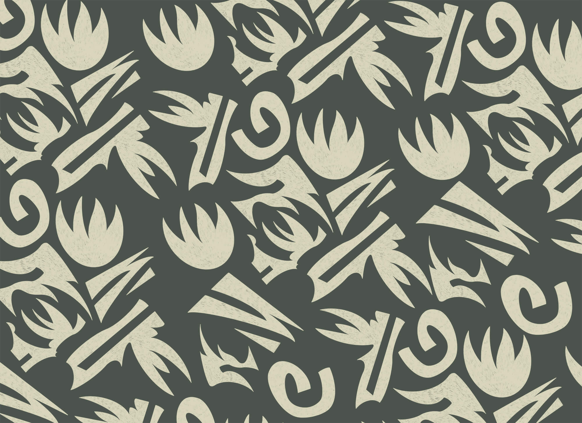 Pattern of white and gray leaves Pattern of white and gray leaves