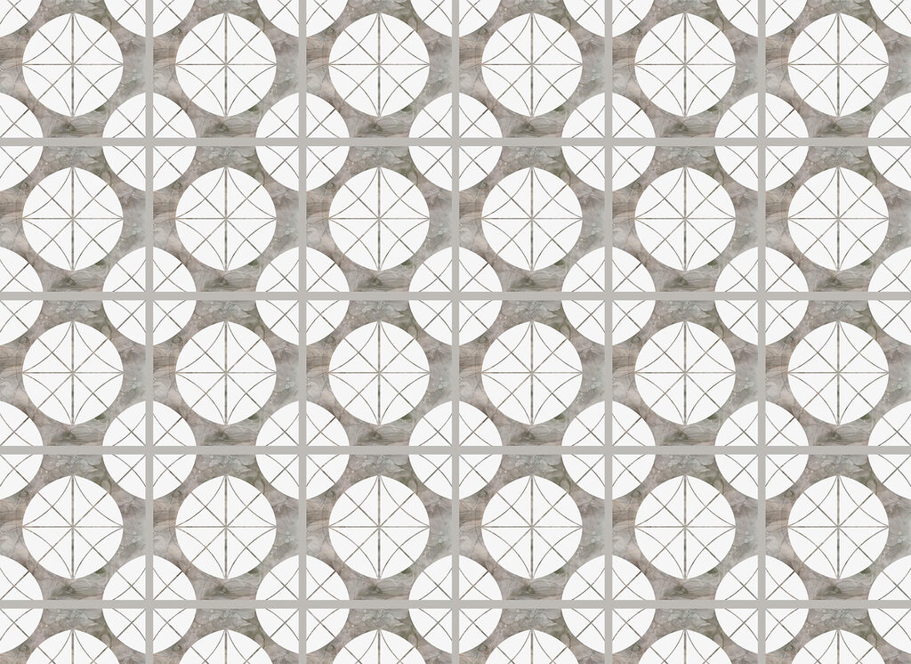 Pattern of white circles and grey squares Pattern of white circles and grey squares