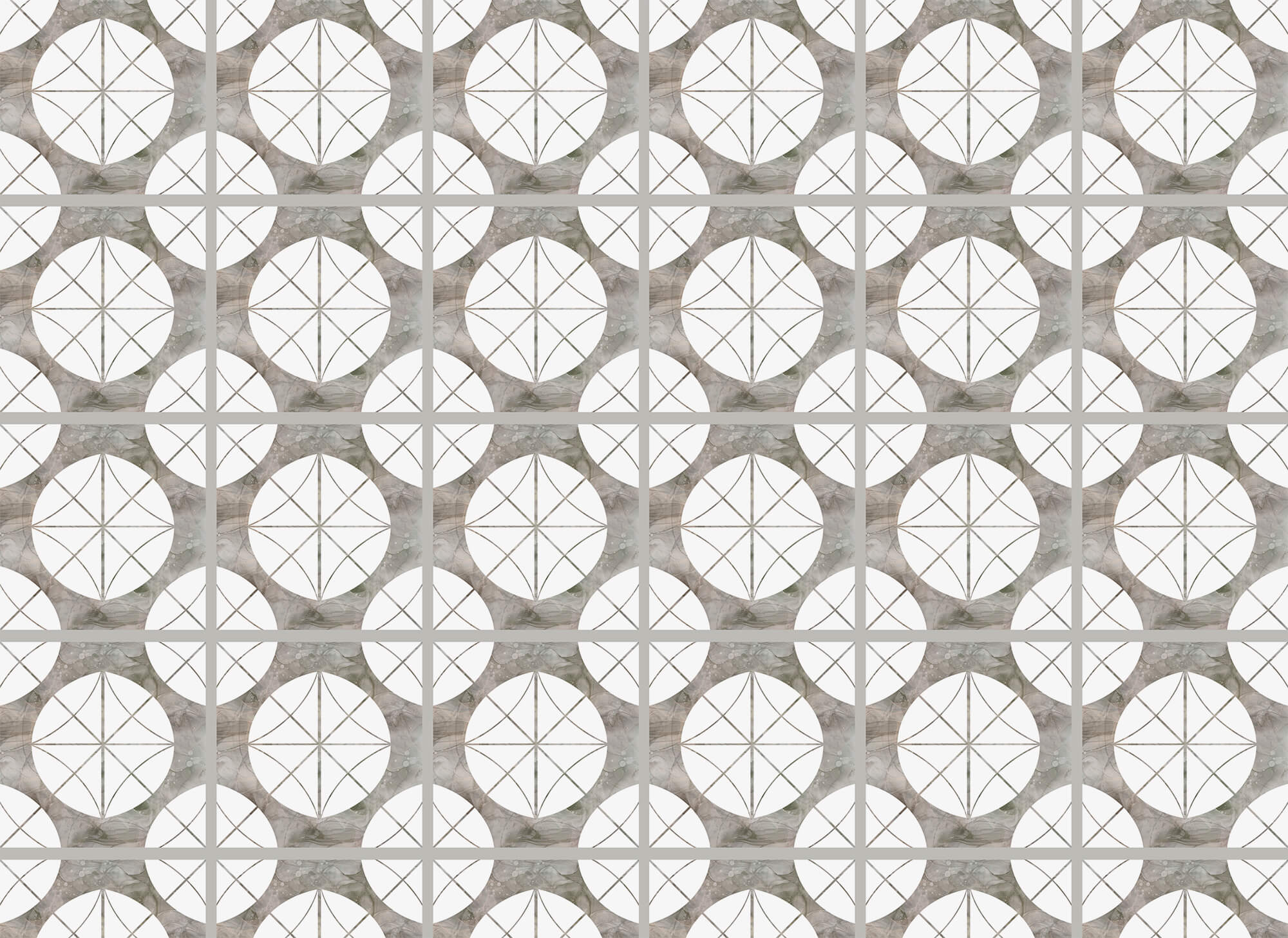 Pattern of white circles and grey squares Pattern of white circles and grey squares