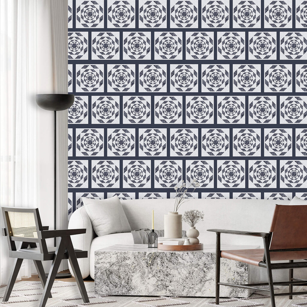 Vzor štvorcov a vzor kvetu Vzor štvorcov a vzor kvetu