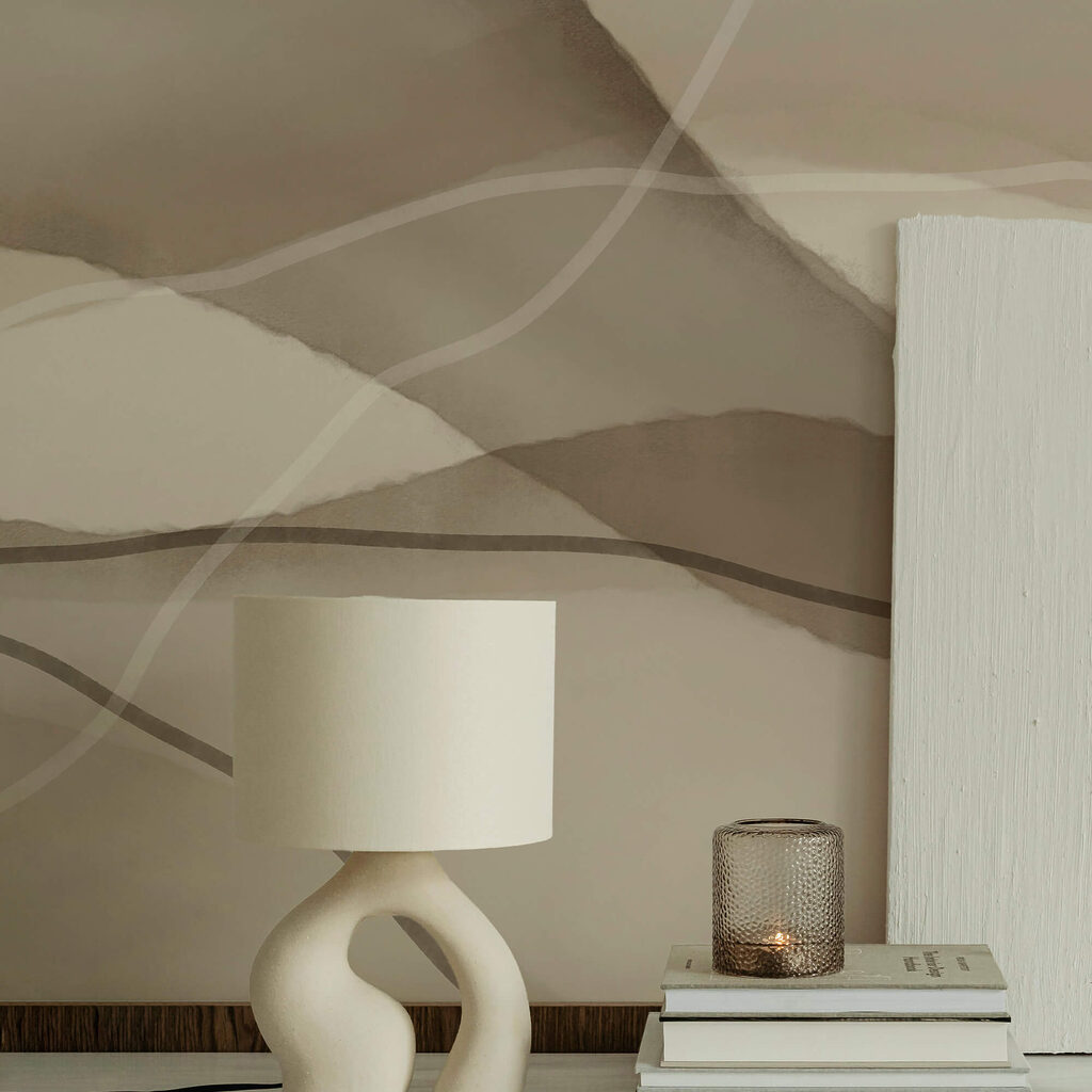 Pokojné vlny v jemných zemitých odtieňoch