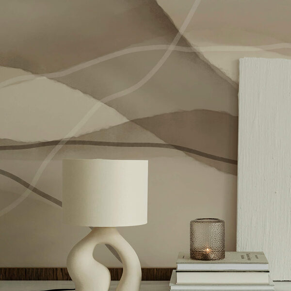 Pokojné vlny v jemných zemitých odtieňoch