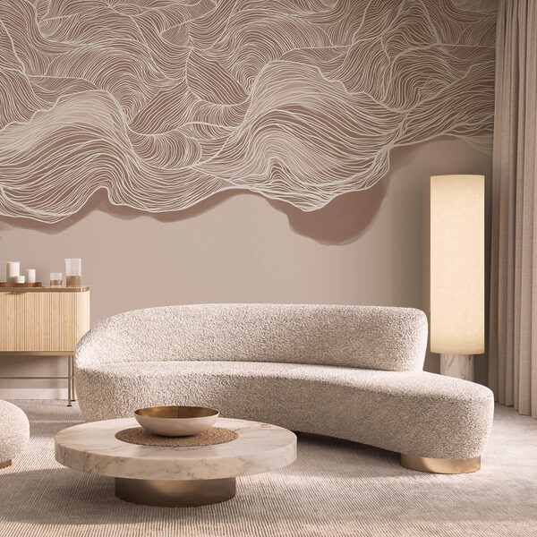 Hnedý a biely vlnitý vzor Hnedý a biely vlnitý vzor