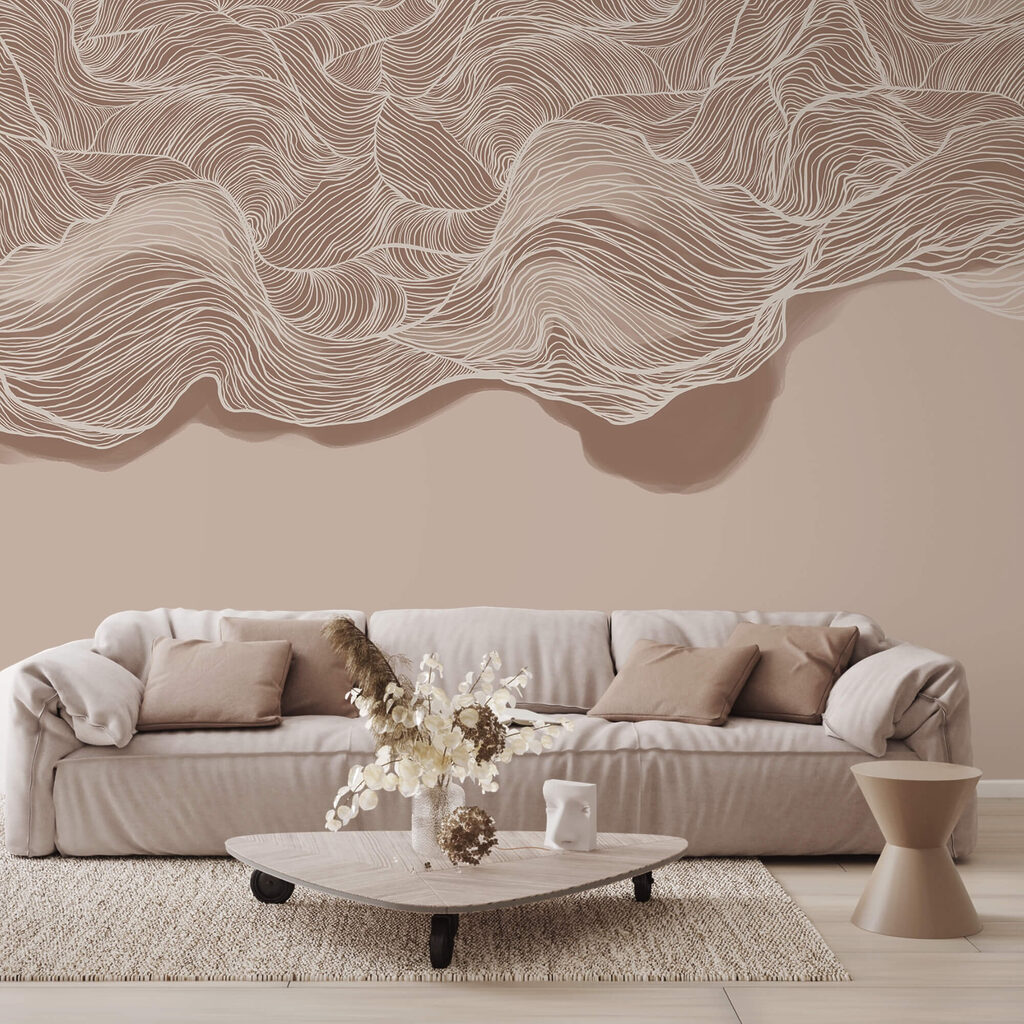 Hnedý a biely vlnitý vzor Hnedý a biely vlnitý vzor