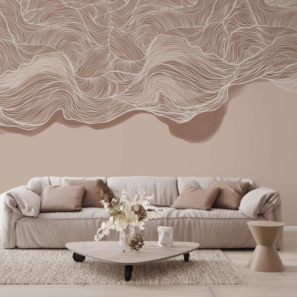 Hnedý a biely vlnitý vzor Hnedý a biely vlnitý vzor