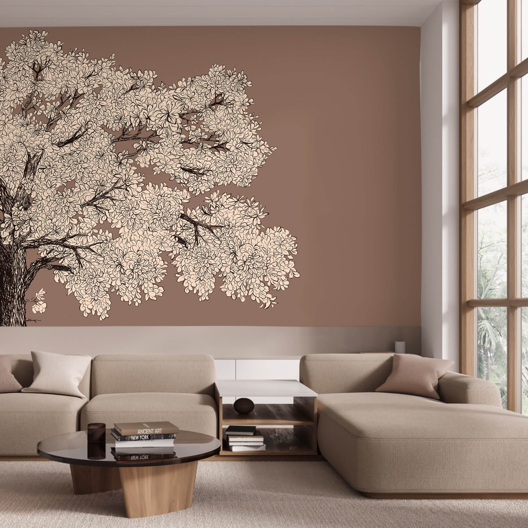 Strom s bielymi kvetmi