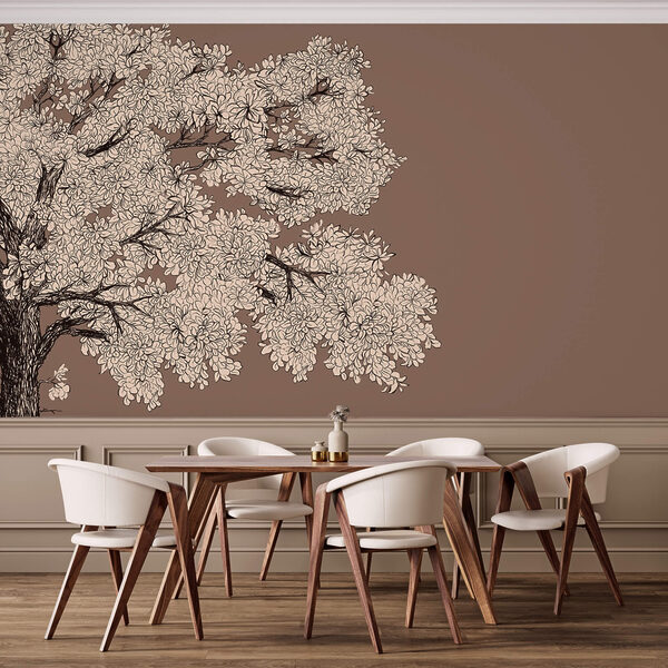 Strom s bielymi kvetmi