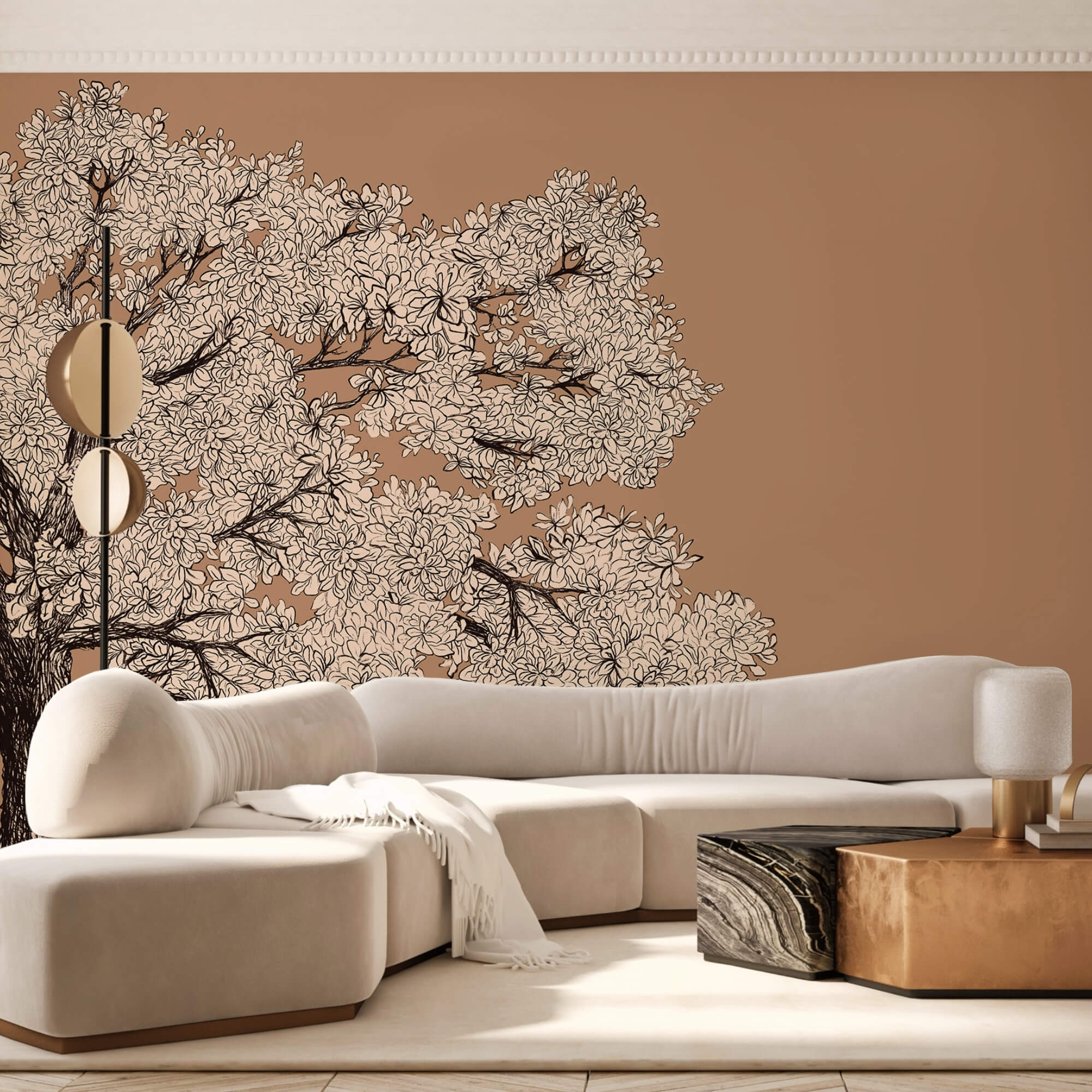 Strom s bielymi kvetmi