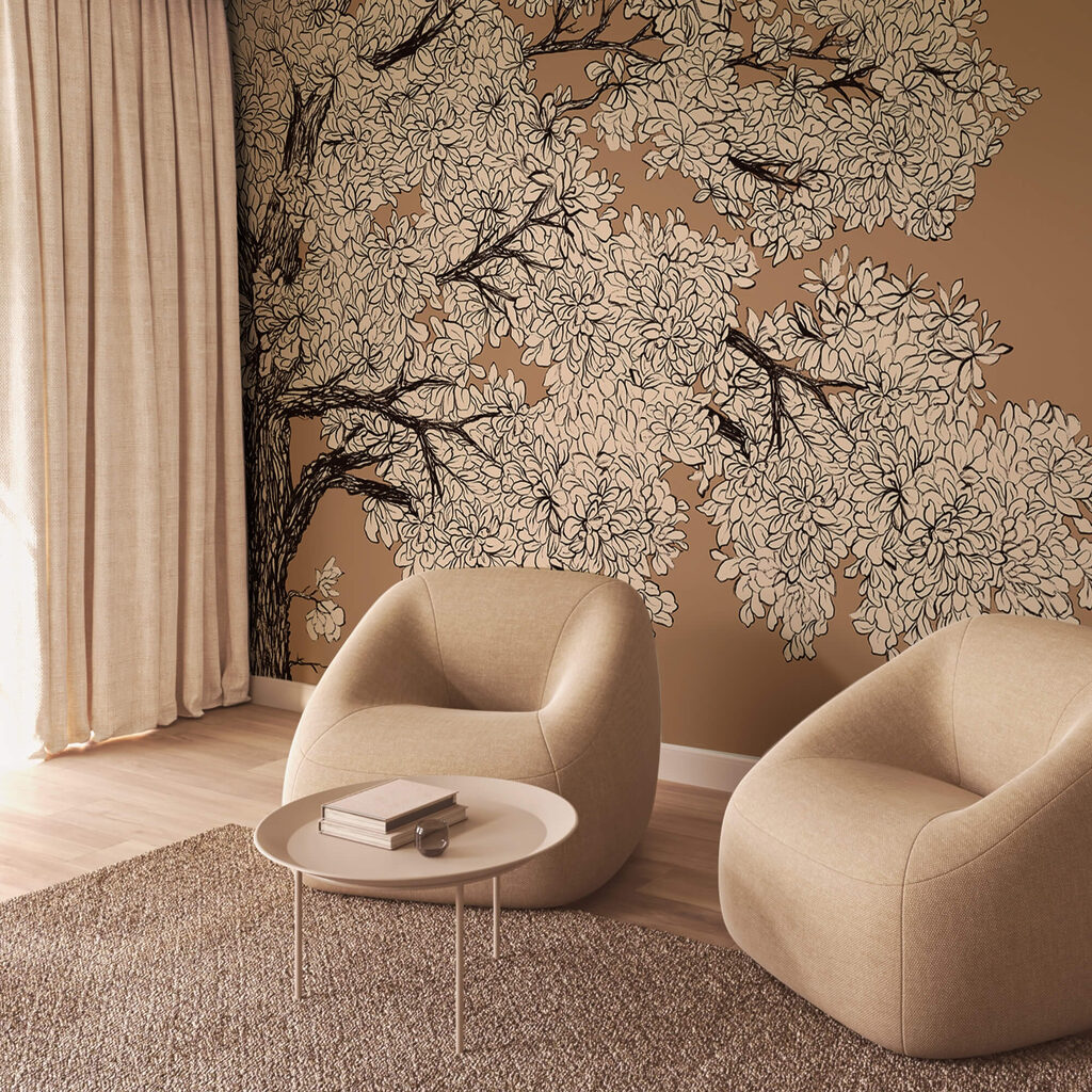 Strom s bielymi kvetmi