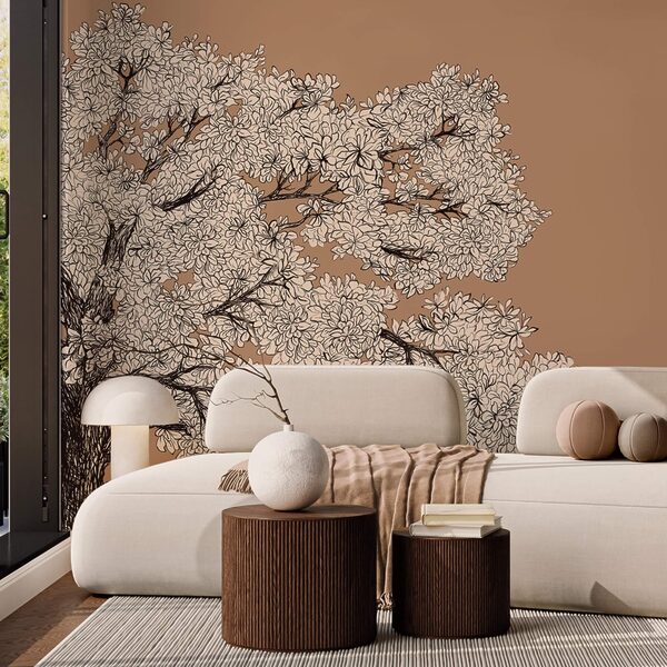 Strom s bielymi kvetmi