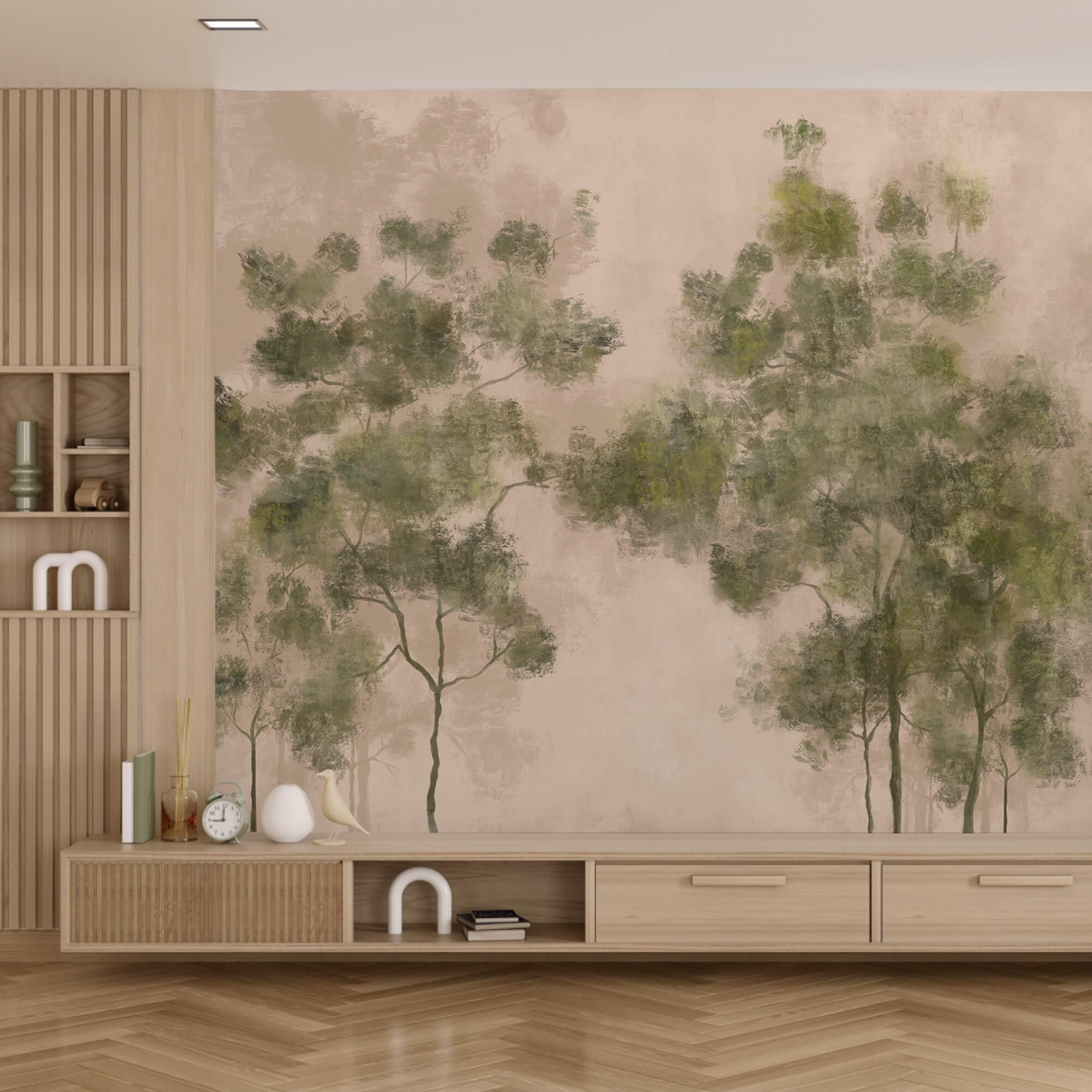 Skupina stromov so zelenými listami Skupina stromov so zelenými listami