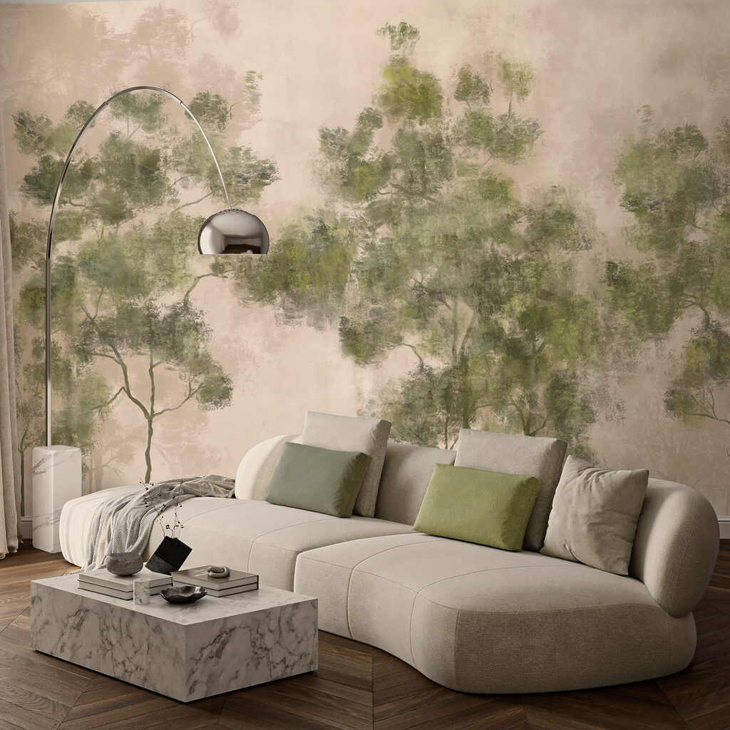 Skupina stromov so zelenými listami Skupina stromov so zelenými listami