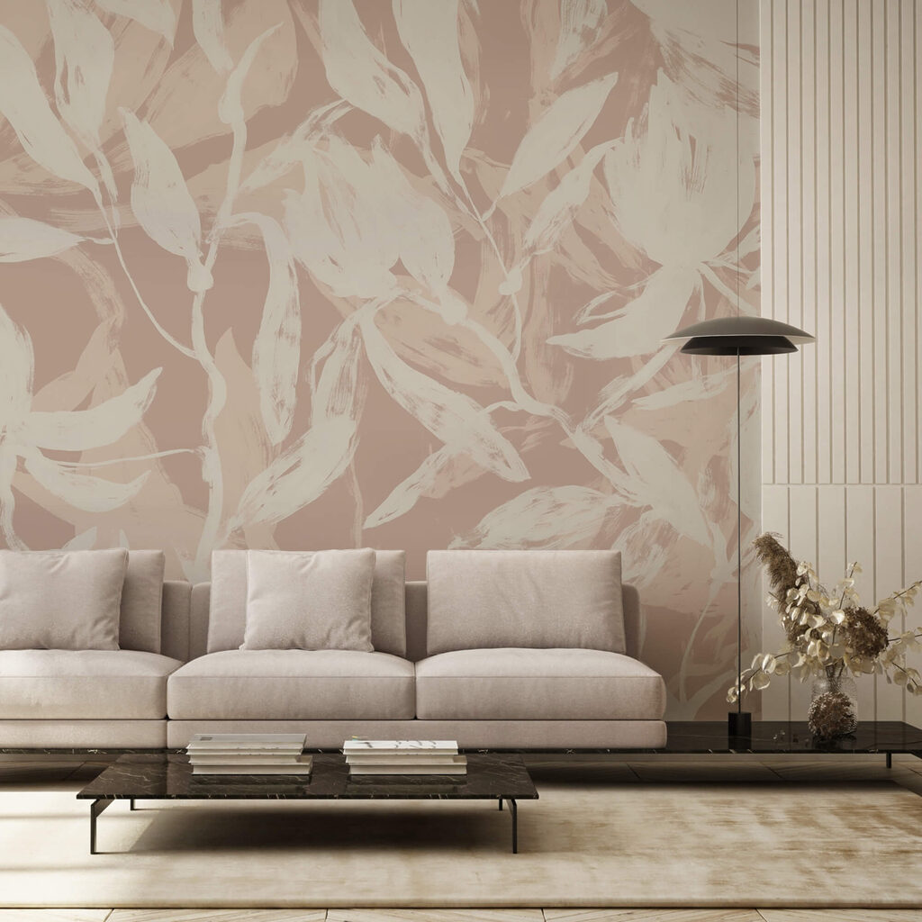 Jemné listy na jemnom pozadí