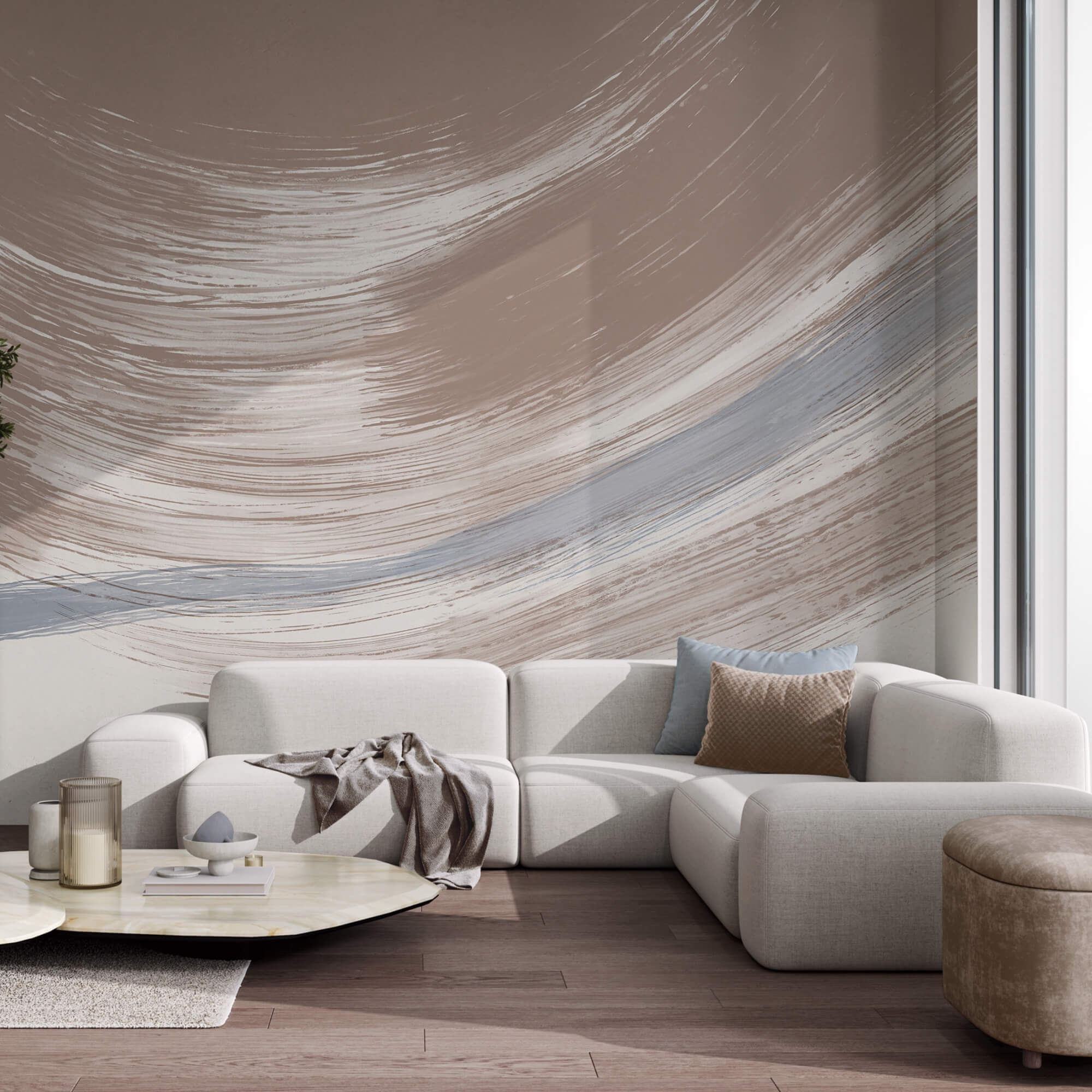 Jemné odtiene sa miešajú v jemnom pohybe