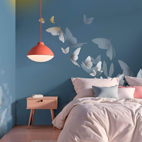 Skupina motýľov lietajúcich na oblohe Skupina motýľov lietajúcich na oblohe