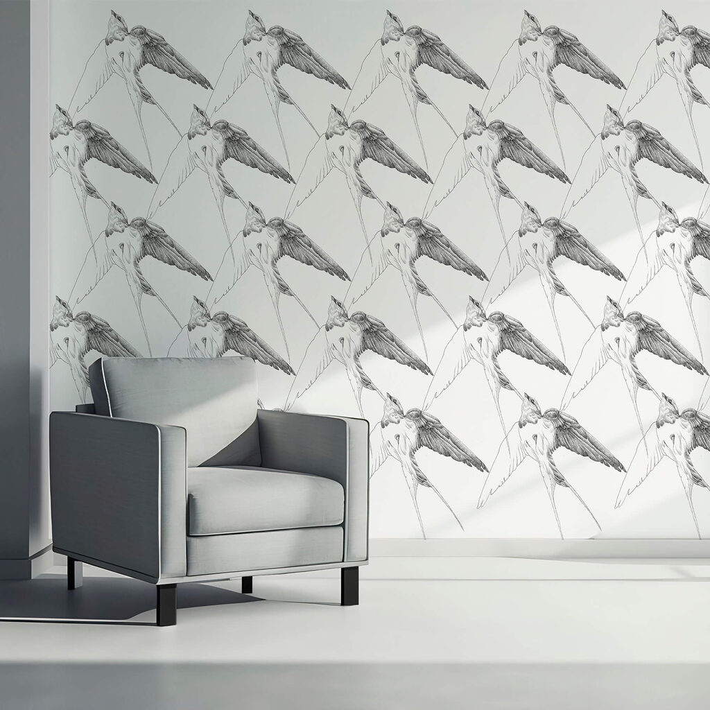 Skupina vtákov s krídlami Skupina vtákov s krídlami