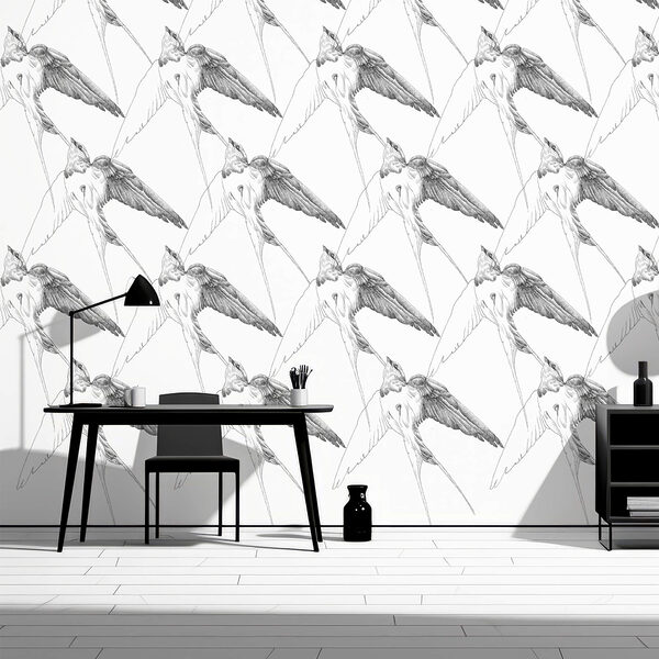 Skupina vtákov s krídlami Skupina vtákov s krídlami