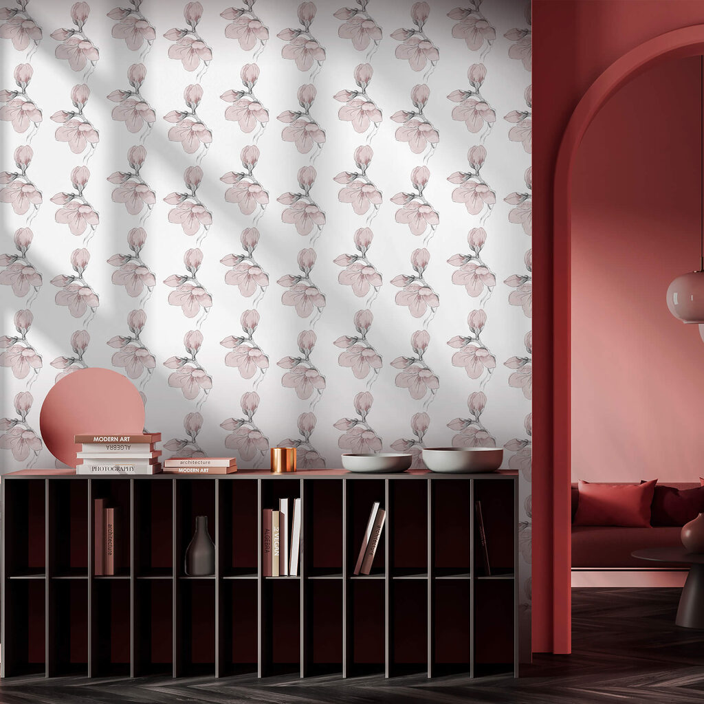 Vzor kvetov na bielom pozadí Vzor kvetov na bielom pozadí