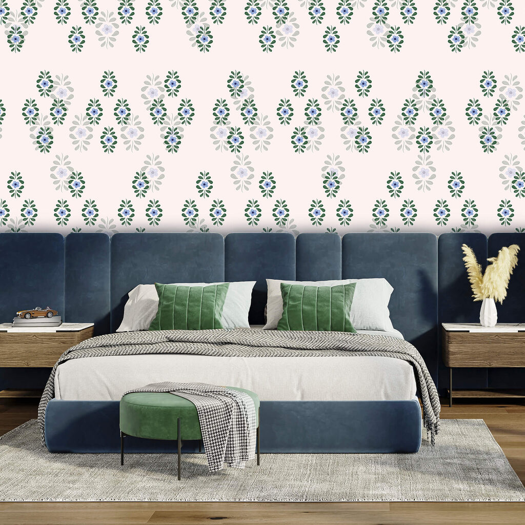 Vzor modrých kvetov Vzor modrých kvetov