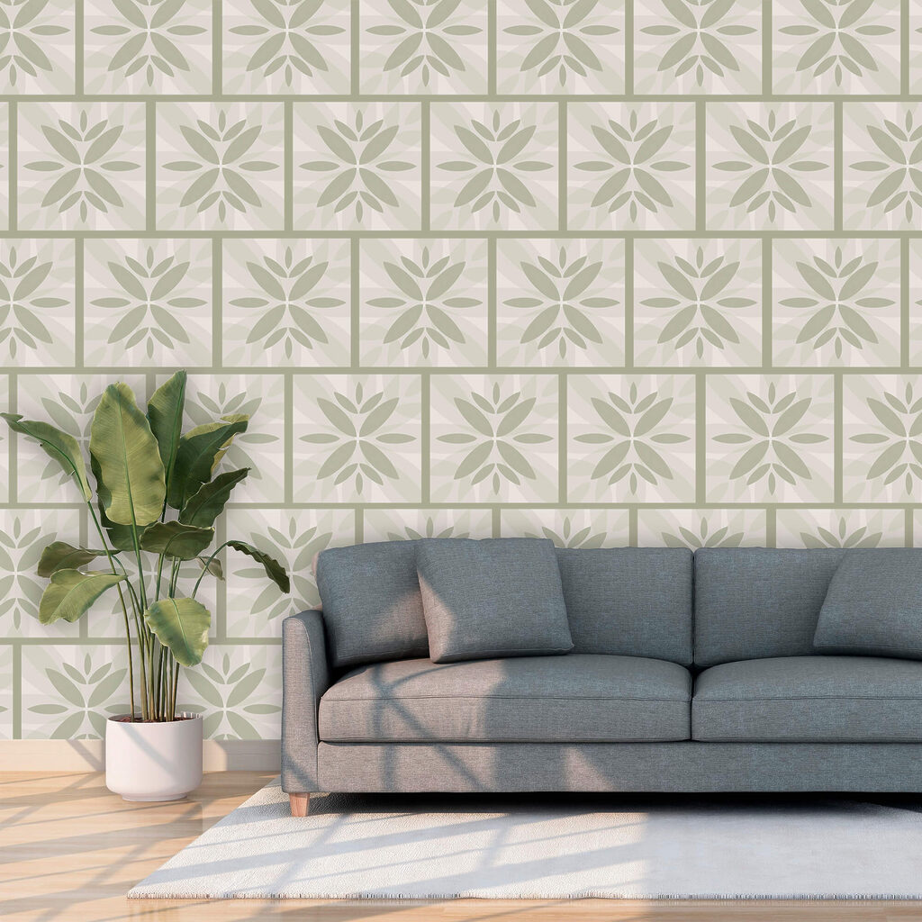 Vzor kvetov na stene